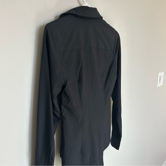 Women’s Black Pretty Little Thing Tie Front Shirt, Size 2 - Picture 6 of 7